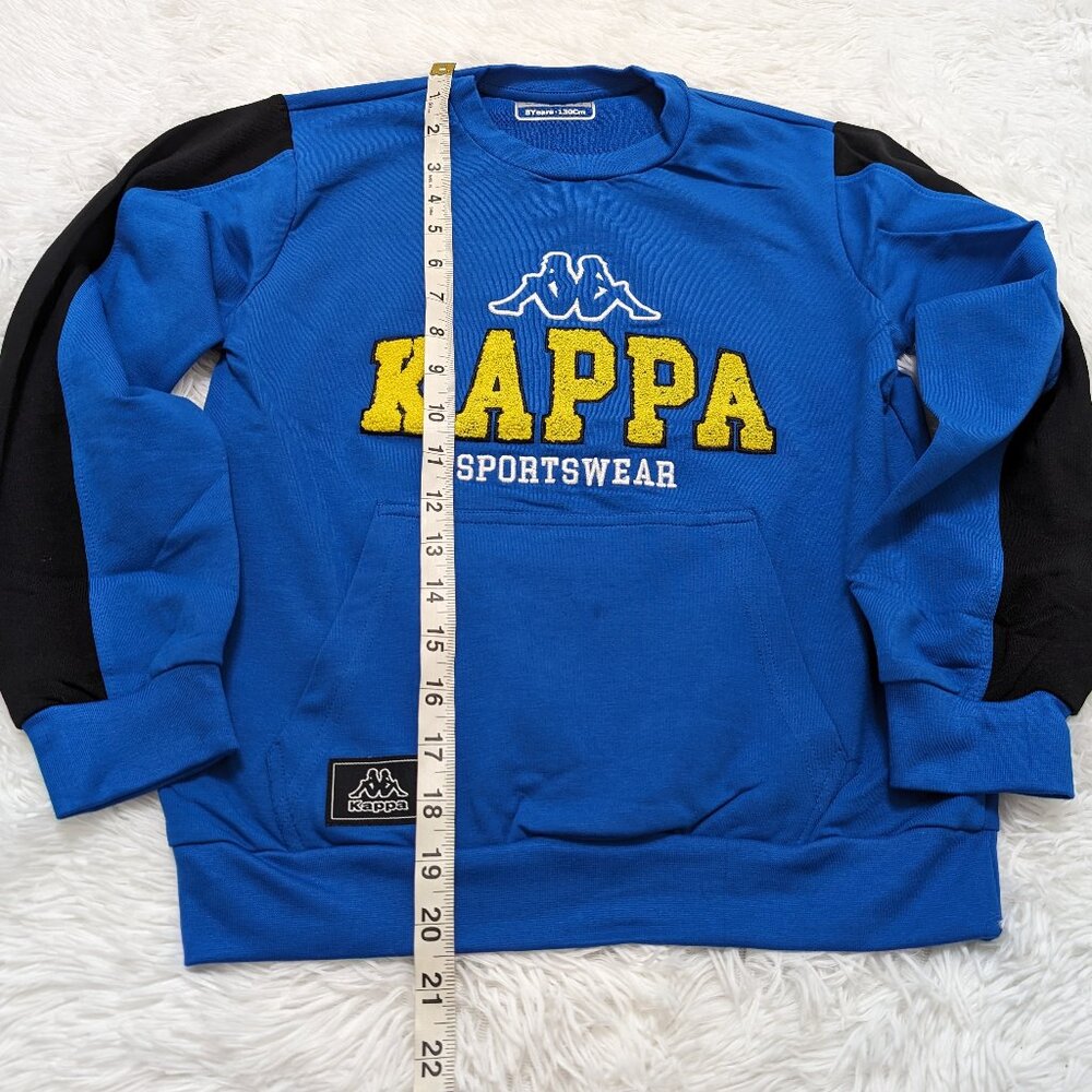 Kappa Unisex Crew Neck Blue Pullover Loopknit Long Sleeve 8Yrs Sweatshirt NWOT - Picture 5 of 8